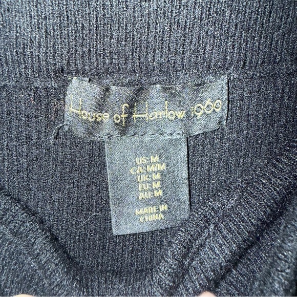 House of Harlow 1960 Midi Knit Sweater Skirt-Black - Picture 2 of 5